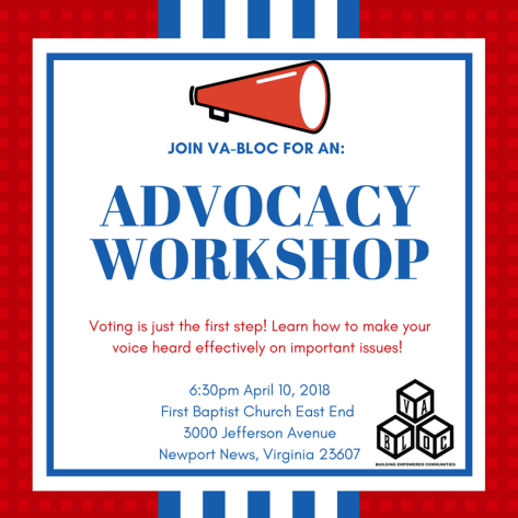 VA BLOC Advocacy Workshop 4.10