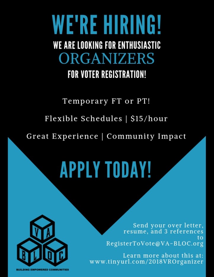 we're hiring vr organizers