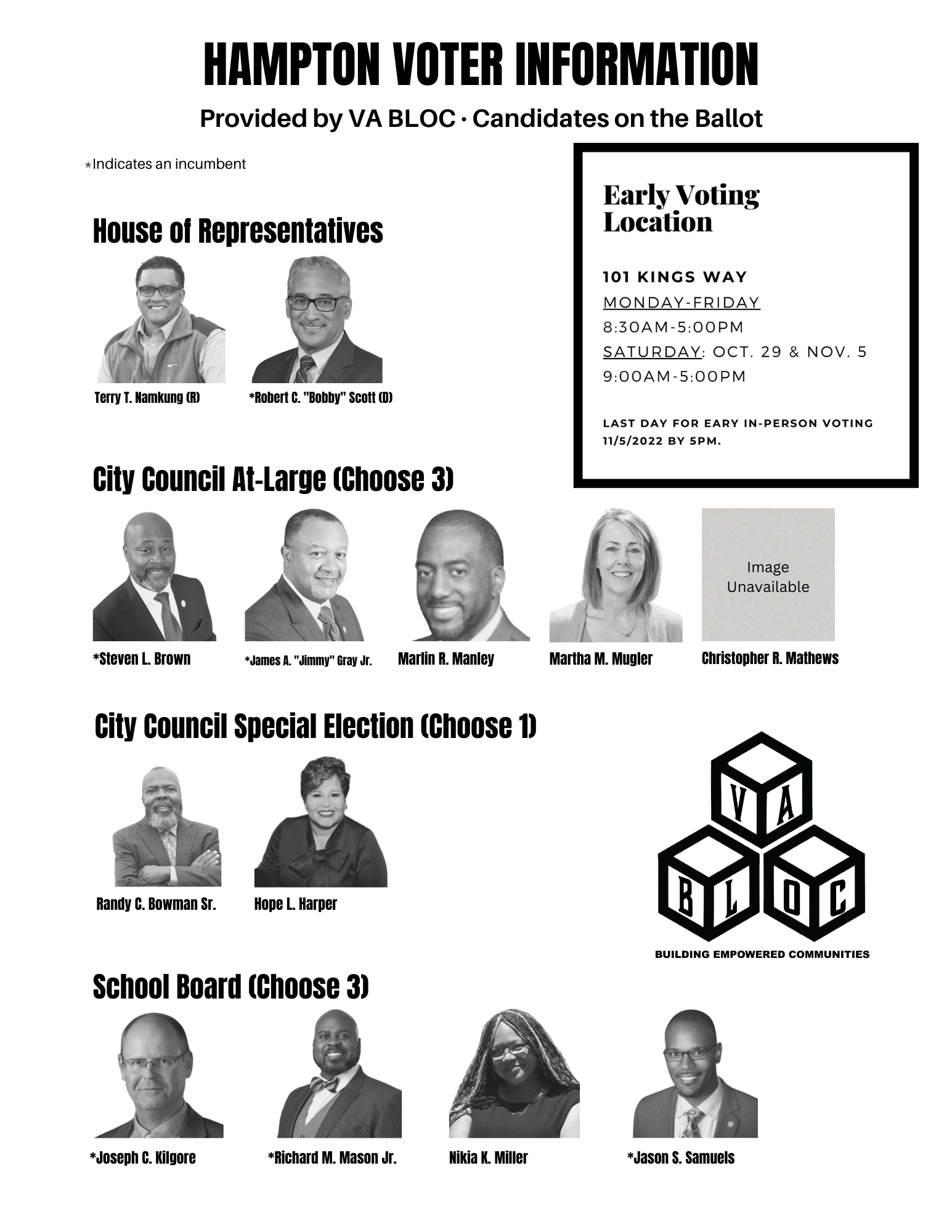 Voter Information for 2022 Elections VA BLOC